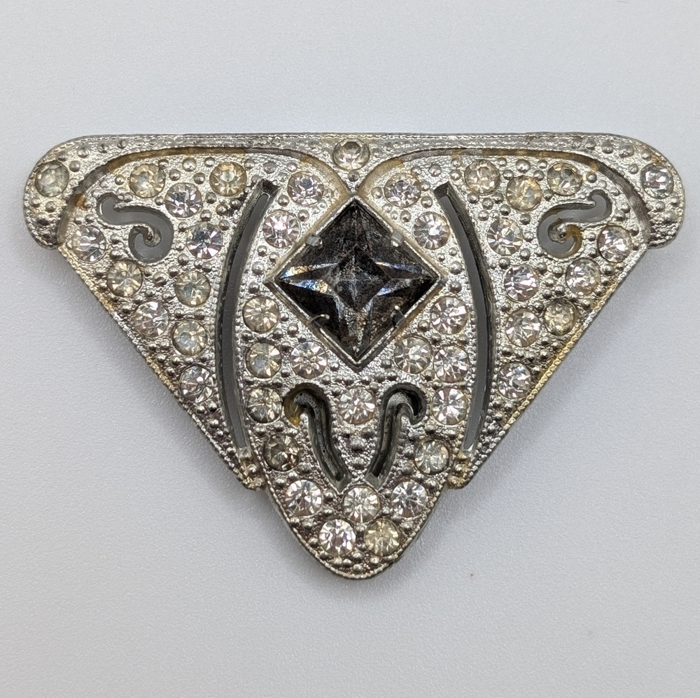 Vintage Art Deco Rhinestone Dress Clip